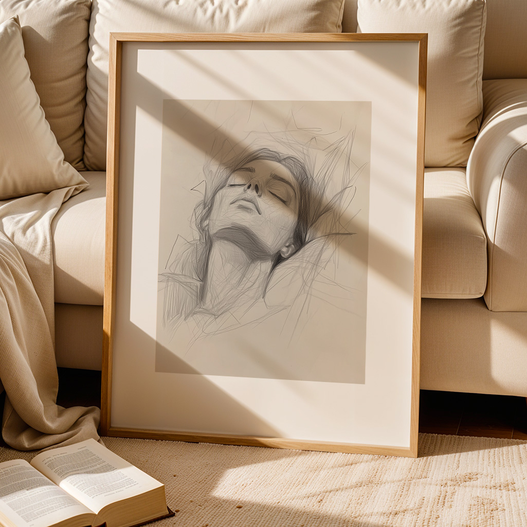 Pretty Slumber Sketches Print — Sketches zen art print poster
