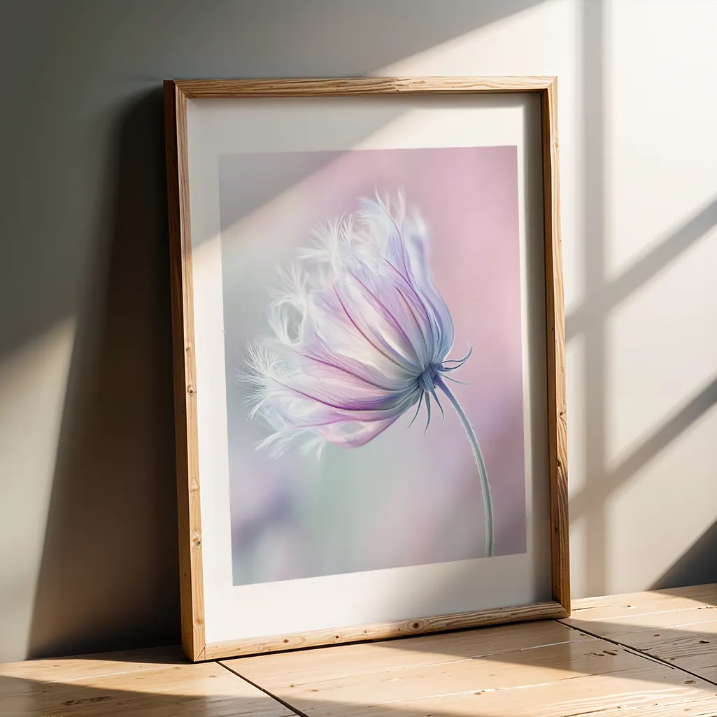 Ethereal Bloom Pastel Print — Pastel zen art print poster