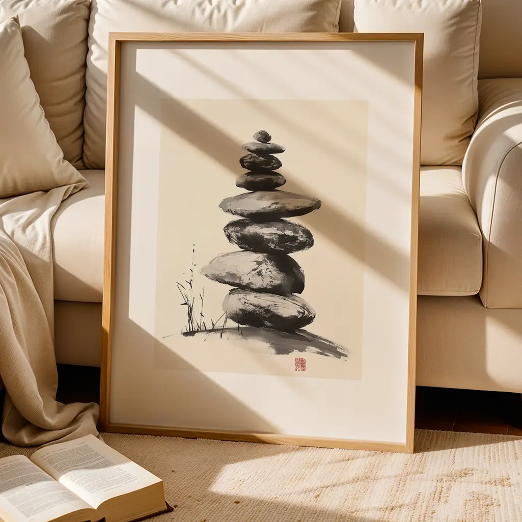 Sumi-e zen art print collection