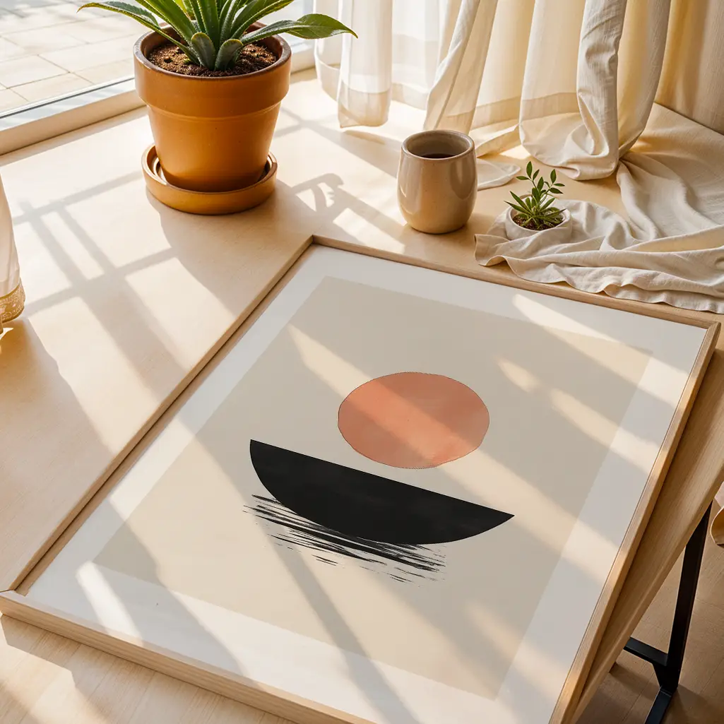 Rising Harmony Japandi Print — Japandi zen art print poster