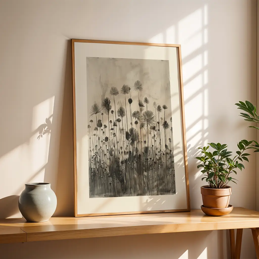 Ghost Blossom's Whisper Botanical Print — Botanical art print poster