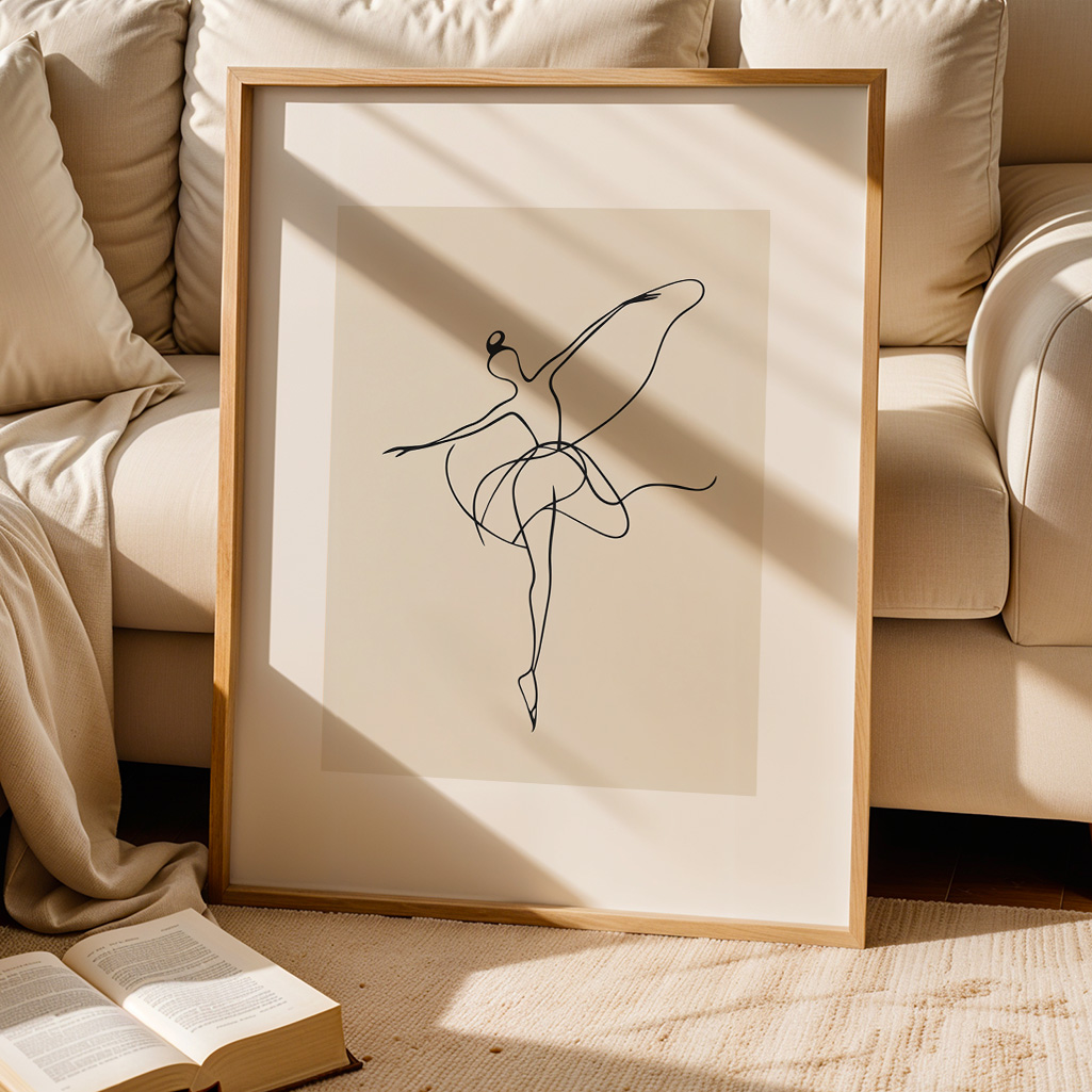 Graceful Movement Sketches Print — Sketches zen art print poster