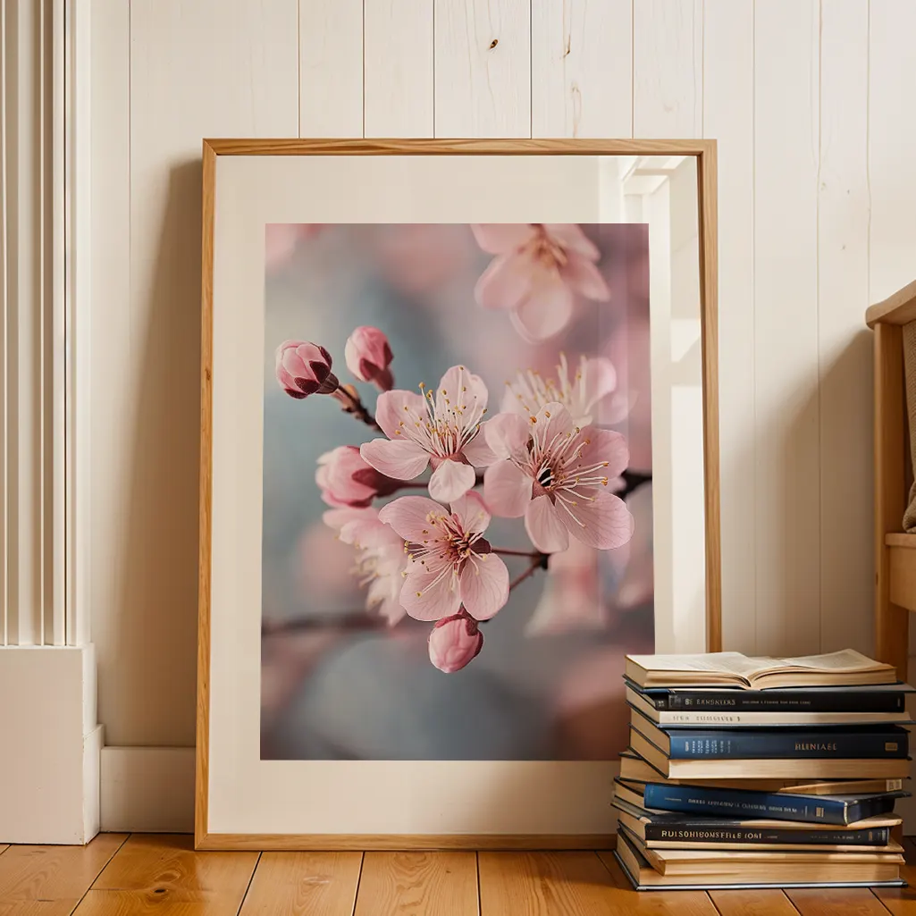 Fleeting Blush Botanical Print — Botanical zen art print poster