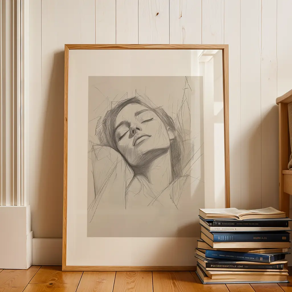 Serene Slumber Sketches Print — Sketches zen art print poster