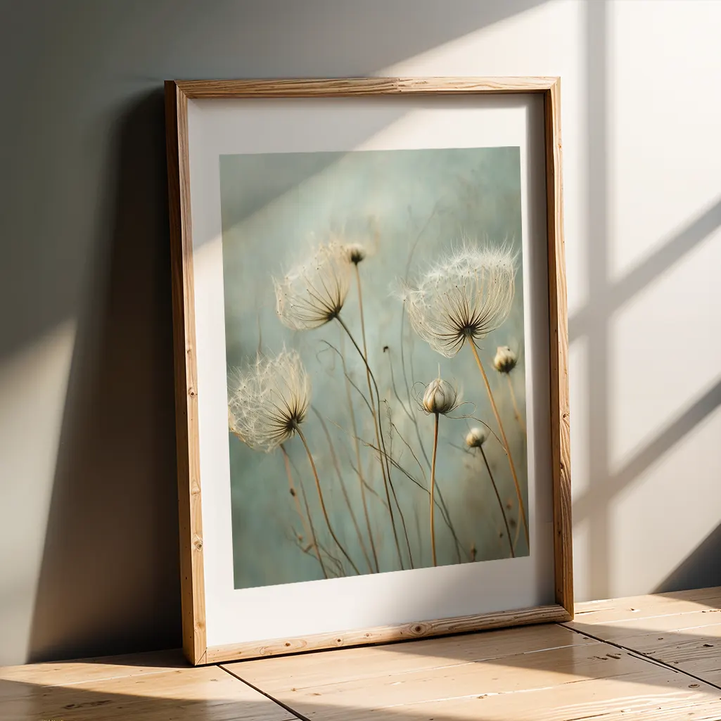 Whispering Dandelion Botanical Print — Botanical zen art print poster