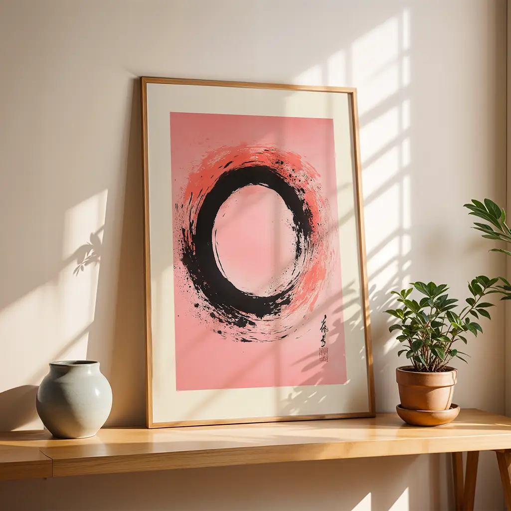 Sakura's Echo Ensō Print — Ensō zen art print poster
