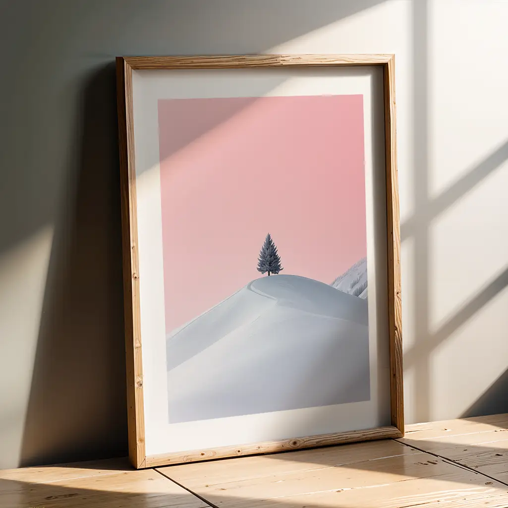 Serene Summit Pastel Print — Pastel zen art print poster