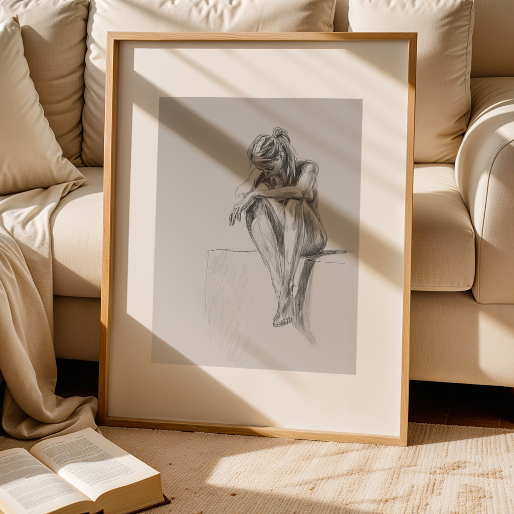 Reflective Form Sketches Print — Sketches zen art print poster