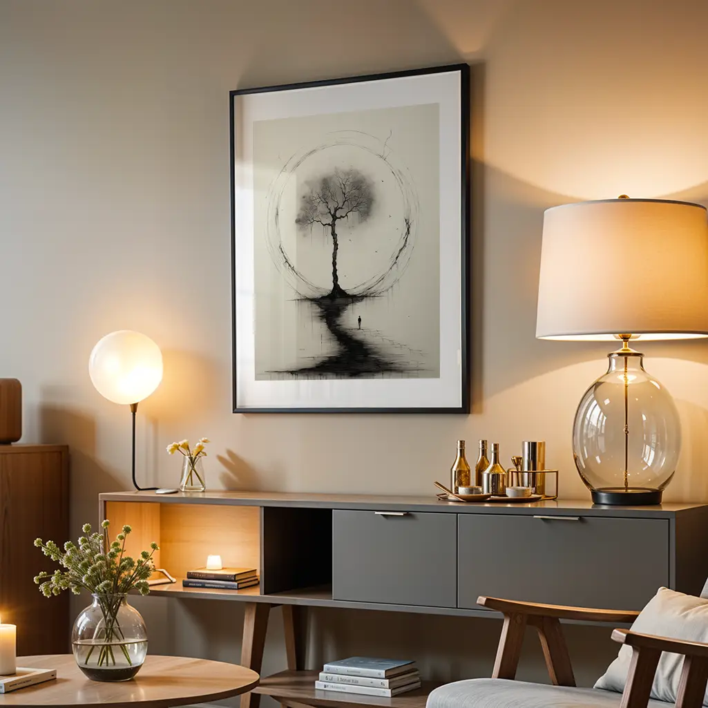 Arboreal Cycle Ensō Print — Ensō art print poster