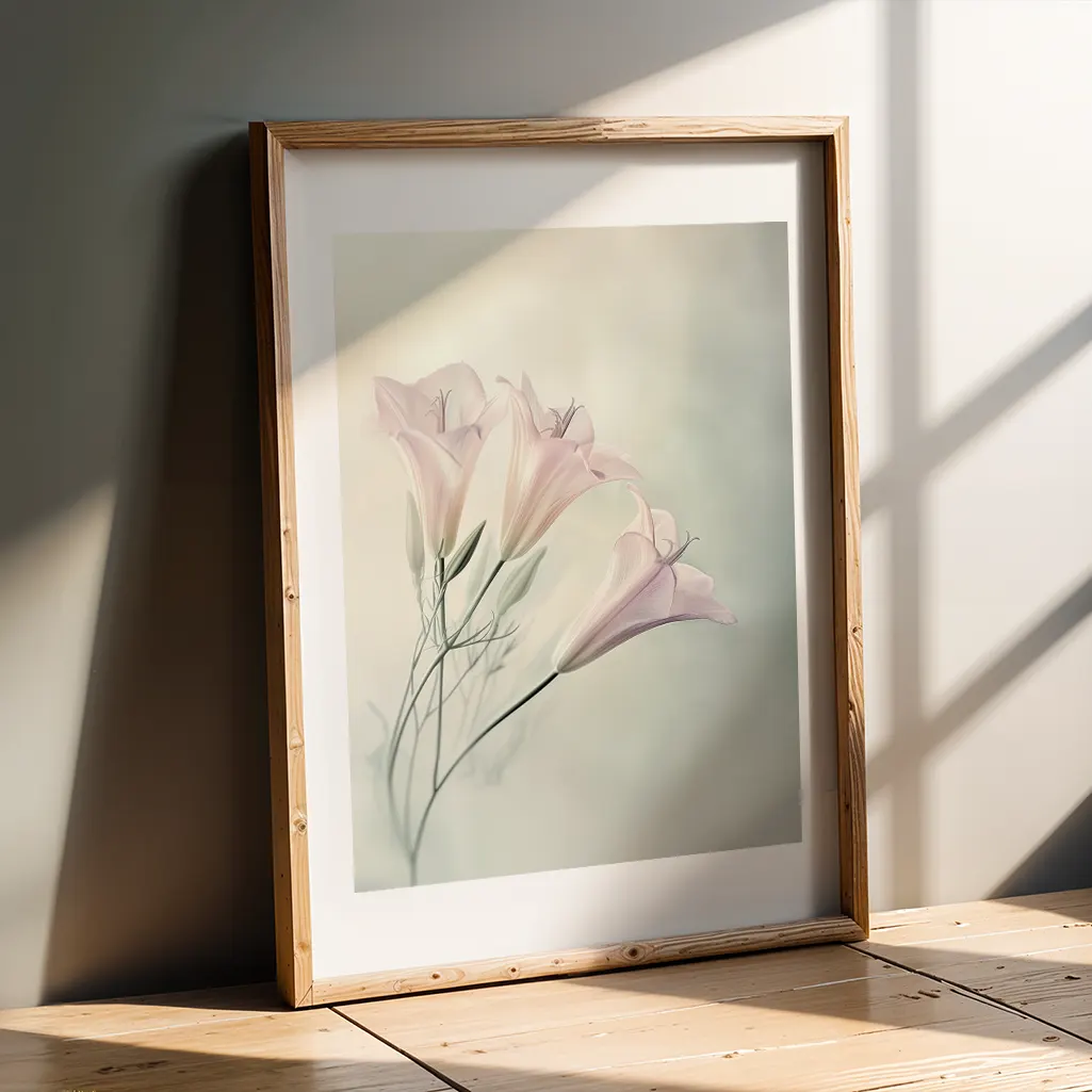 Gentle Bloom Pastel Print — Pastel zen art print poster