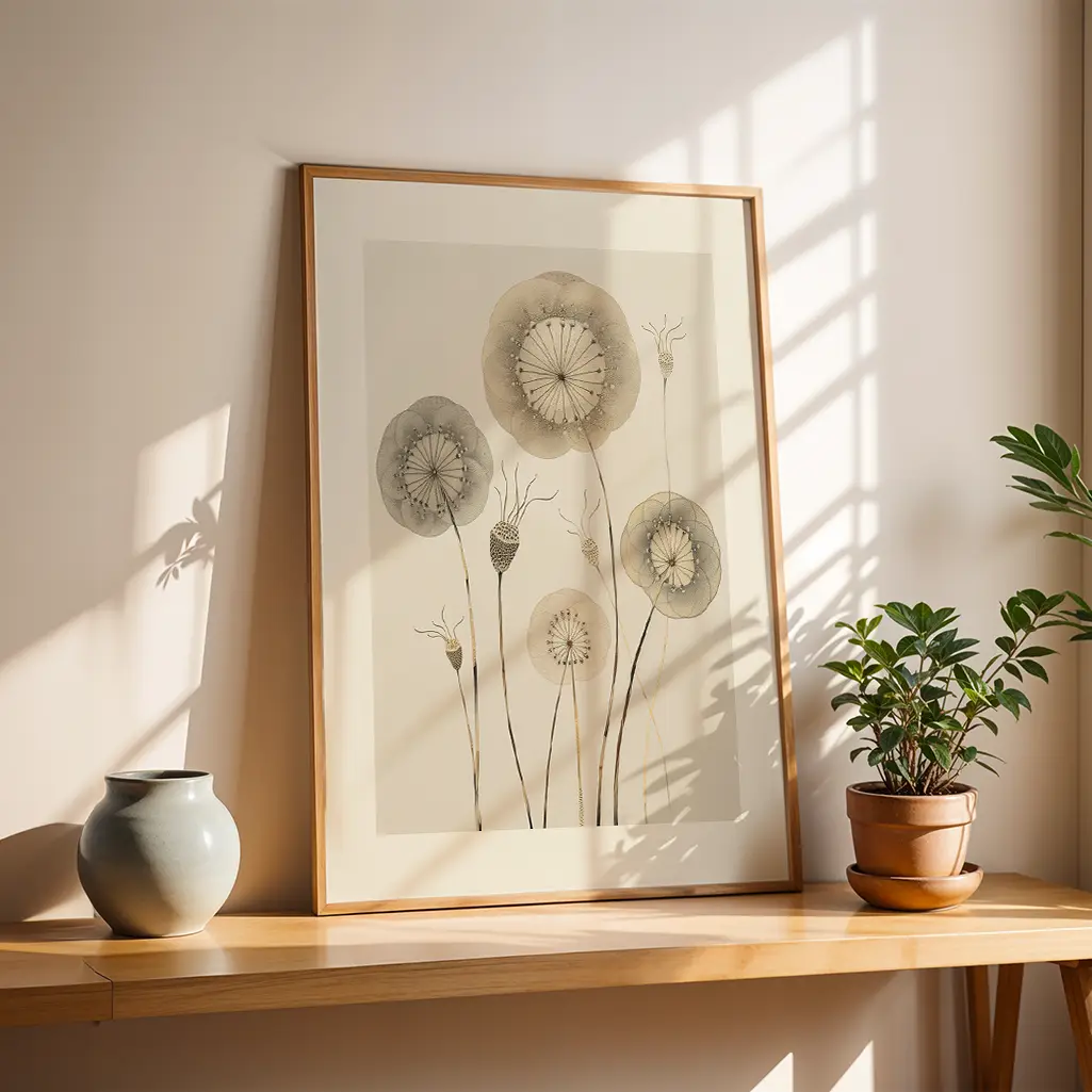 Fleeting Whispers Botanical Print — Botanical zen art print poster